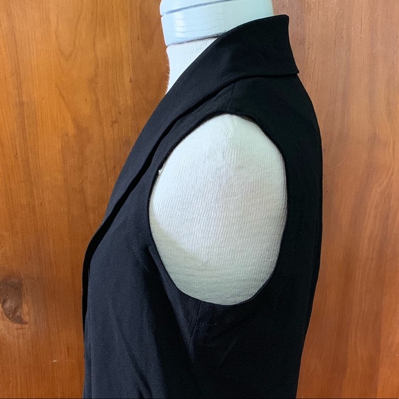 Daniel Rainn Black Open Front Vest Size S New - Picture 2 of 7